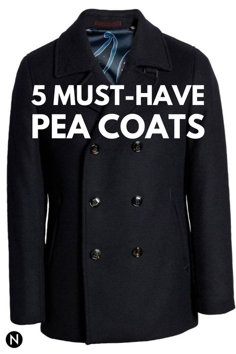 Peacoats are one of the best types of outerwear for the fall and winter. They’re stylish, warm, and make you look professional. #menswear #coats #fashion #style #mensfashion #peacoats #winteroutfits #coldweatheroutfits Mens P Coat, Men’s Pea Coat, Men’s Wool Coat, Mens Black Peacoat Outfit, Men’s Peacoat, Black Peacoat Outfit Men, Peacoat Men Outfits, Pea Coat Men Outfits, Black Peacoat Outfit