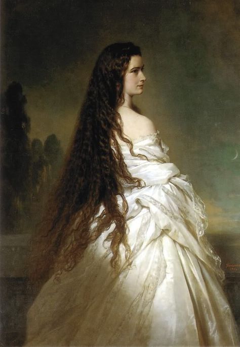 Empress Elisabeth of Austria by Franz Xaver Winterhalter Franz Xavier Winterhalter, Elizabeth Of Austria, Empress Of Austria, Empress Sissi, Franz Xaver Winterhalter, Starověký Egypt, Empress Elisabeth Of Austria, Elisabeth Of Austria, Empress Elisabeth