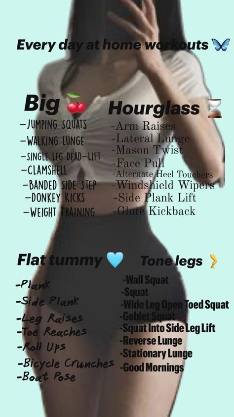 These at home exercises will make you have a healthy looking tone body🦋 Thighs Workout At Home, Teen Workout Plan, Thighs Workout, Summer Body Workout Plan, Healthy Look, Small Waist Workout, Full Body Workout At Home, Workouts For Teens, Daily Workout Plan