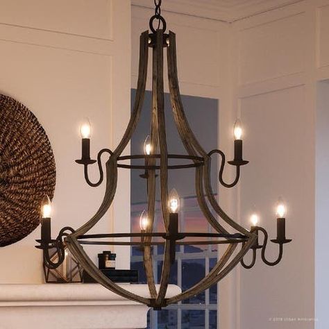 Ceiling Lights | Shop our Best Lighting & Ceiling Fans Deals Online at Overstock Luxury Dining Room Decor Modern, Dining Room Decor Modern Chic, Dining Room Decor Modern Classy, Farmhouse Foyer Lighting, Luxury Dining Room Decor, Rustic Chandeliers, Luxury Farmhouse, Dining Room Decor Modern, Indoor Chandelier