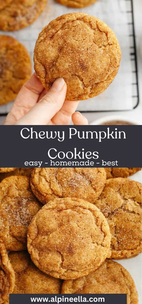 Chewy Pumpkin Cookies, Pumpkin Cookies Recipe, Pumpkin Puree Recipes, Plank Salmon, Cedar Plank Salmon, Pumpkin Sugar Cookies, Pumpkin Cookie Recipe, Pumpkin Pie Smoothie, Pumpkin Custard