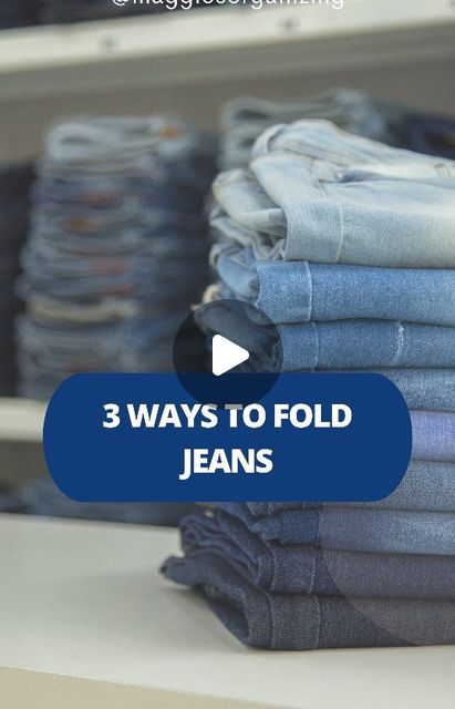 Fold Jeans For Shelf, Packing Jeans For Travel, How To Store Jeans In Drawer, How To Fold Jeans For Drawers, Folding Jeans To Save Space In Drawers, Folding Denim Jeans, How To Fold Jeans For Packing, Folding Jeans For Drawers, How To Fold Jeans For Shelf