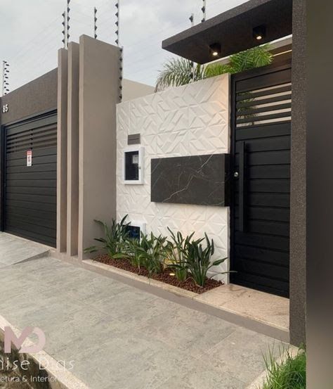 carlos, estas ideas te pegan - carlosg.munozg@gmail.com - Gmail Muro Exterior Fachada, Gard Modern, House Front Wall Design, Gate Design Ideas, Fence Design Ideas, Main Gates, Home Gate Design, Gate Designs Modern, Gate Wall Design