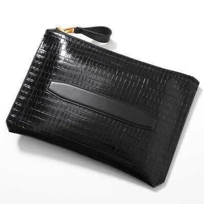 ad eBay - TOM FORD Clutch Bag Men Second Bag Leather Enamel Crocodile Embossed Pouch Bag - Buy Now, click the link (eBay) Men Clutch Bag, Man Clutch, Accessories Clothing, Pouch Bag, Embossed Logo, Emboss, Tom Ford, Calf Leather, Leather Bag