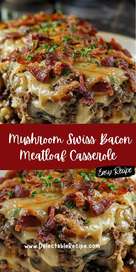 Mushroom Swiss Bacon Meatloaf Casserole, Mushroom Bacon Swiss Meatloaf, Mushroom Bacon Swiss Meatloaf Casserole, Bacon Swiss Meatloaf, Mushroom And Swiss Meatloaf, Mushroom Swiss Bacon Meatloaf, Mushroom Swiss Meatloaf, Bacon Mushroom Swiss Cheese Meatloaf, Bacon Mushroom Swiss Meatloaf