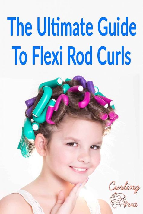 Flexi rods look like big, filled licorice sticks. They are a great alternative to hot rollers and curling irons. Learn the different ways to use flexi rods and get your all questions answered in this ultimate guide! Curling Rods Overnight, Hot Sticks Curls, Using Foam Rollers To Curl Hair, Flexible Rods Curls, How To Curl Hair With Flexi Rods, Foam Roller Hair Overnight Curls, Spiral Curls Tutorial, How To Use Flexible Curling Rods, Hair Rods How To Use