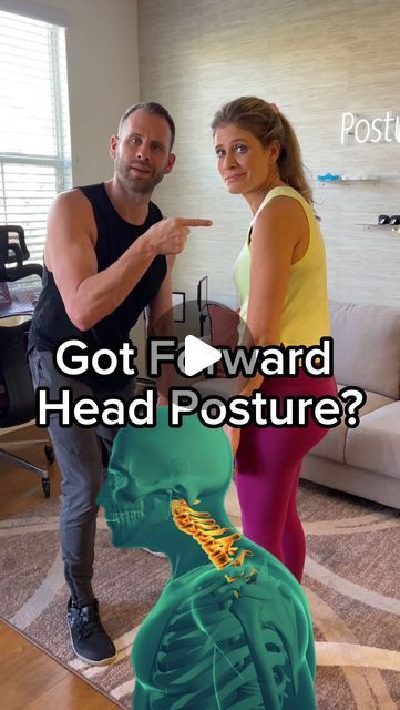 Michael Boshnack on Instagram: "For every inch of Forward Head Posture, it can increase the weight of the head on the spine by an additional 10 pounds!  HOW HEAVY IS YOUR HEAD?  Get more gentle exercises with full-length beginner friendly home workout routines download the Posture Guy Mike app!  Tap the link in my profile bio @postureguymike to start a free trial today!  #postureexercises #posturematters #forwardheadposture #badposture #betterposture #neck #neckpain #exercisetips #mobility #flexibility #selfcaretips #healthandbeauty #wellness" Head Forward Posture, Head Forward Posture Exercise, Forward Neck Posture Exercises, Posture Guy Mike, Fix Hunchback Bad Posture, Improve Posture Exercises, Forward Head Posture Correction, Neck Exercise, Mobility Flexibility