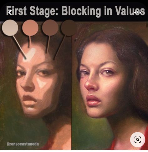 Oil Color Portrait Paintings, Painting Ideas For Artists, Painting Skin Color, Tone In Art, Human Painting Acrylic, Oil Painting In Procreate, Digital Oil Painting Tutorial, Painting Skin Tutorial, Painting Skin Tones Acrylics