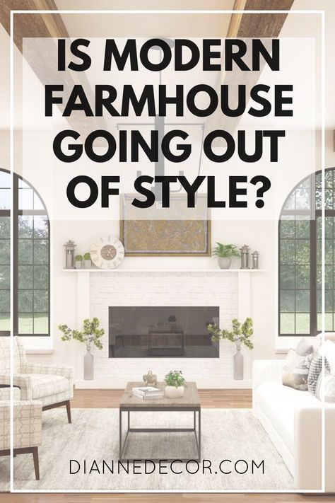 The modern farmhouse is not out of style yet.  However, the fandom that has driven this trend for years is starting to die down.  This post will arm you with manageable tips to transition your home style into the future, whether you’re planning a total remodel or just need to make a few tweaks. #modernfarmhouse #homedecor #decor #decoratingonabudget Modern Farmhouse Family Room, Urban Farmhouse Decor, Modern Farmhouse Interior Design, Farmhouse Family Rooms, Modern Farmhouse Furniture, Modern Farmhouse Living Room Decor, Farmhouse Trends, Room Wall Decor Ideas, Modern Farmhouse Dining Room