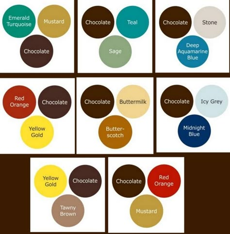 Fashion Matching Colors, Colours That Compliment Brown, Chocolate Brown Color Palette Bedrooms, Chocolate Brown Colour Combination, Brown Color Pairing Outfits, Brown Outfit Ideas Color Combos, Unique Outfit Color Combinations, Cute 3 Color Combos, Pair Brown Colour With