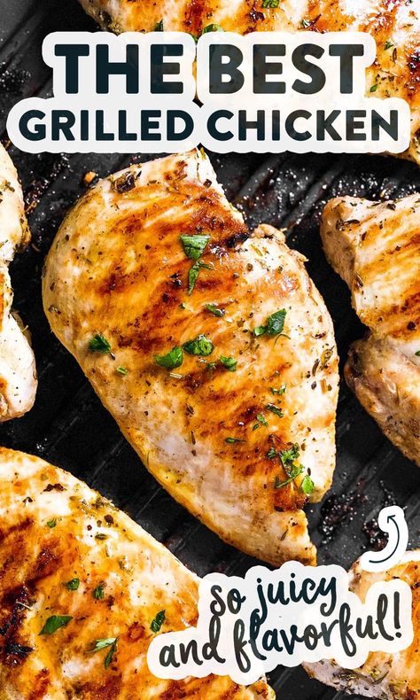 The Best Grilled Chicken Marinade, Yummy Grilled Chicken Recipes, Good Chicken Marinade For Grilling, Season Grilled Chicken, Stovetop Grilled Chicken, Good Grilled Chicken Recipes, Best Grilled Chicken Marinade Recipes, The Best Chicken Marinade Recipe, Moist Chicken Marinade