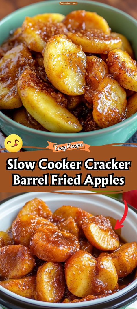 Slow Cooked Apples, Cracker Barrel Fried Apples Crockpot, Crock Pot Fried Apples Recipe, Crockpot Cooked Apples, Fried Apples Recipe Easy Crockpot, Cracker Barrel Apples Recipe Crockpot, Copycat Cracker Barrel Apples, Crockpot Fried Apples Slow Cooker, Fried Apples In Crockpot