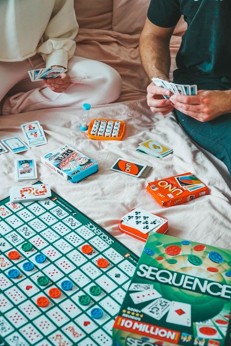 Family Time Games, Board And Card Games, Card Game Astethic, Family Games Night Aesthetic, Game Night With Family, Board Games Photoshoot, Board Game Astethic, Board Game Product Photography, Big Family Christmas Ideas