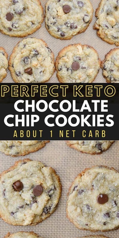 20 Best Low Carb Desserts You Will Love! - Prada & Pearls Keto Chocolate Chip Cookie Recipe, Keto Chocolate Chip Cookie, Dolce Poche Calorie, Keto Quiche, Postre Keto, Keto Chocolate Chip Cookies, Keto Treats, Keto Chocolate Chips, Desserts Keto