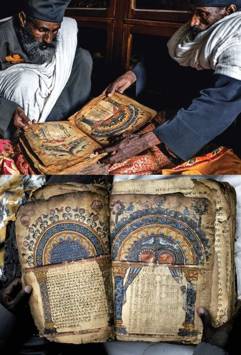 ArchaeoHistories no X: "The Garima Gospels, written in Ge’ez from the 4th to 7th Century AD, are believed to be the world’s oldest surviving illustrated Bible, that are still held at the Abba Garima Monastery on a mountain over 2000m high in Tigray, Ethiopia. #archaeohistories https://t.co/xDSrGa19SU" / X Ethiopian Bible, Hebrew Poster, Illustrated Bible, Ancient Languages, Bible Book, Bible Versions, Ancient Origins, Orthodox Christianity, Teacher Teacher