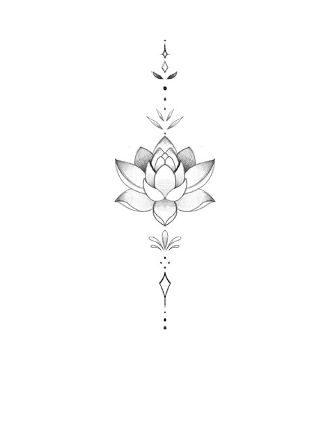 Small Lotus Tattoo, Water Lily Tattoos, Lotus Tattoo Design, Hand And Finger Tattoos, Small Pretty Tattoos, Chest Tattoos For Women, Spine Tattoos For Women, Red Ink Tattoos, Small Hand Tattoos