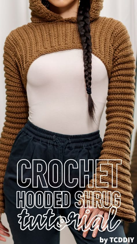 Crochet Loungewear, Loungewear Ideas, Crochet Autumn, Crochet Hoodie, Crochet Shrug Pattern, Crochet Spring, Shrug Pattern, Crochet Shrug, Crochet Fall