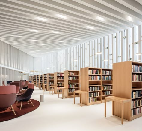 Public Library Design, Urban Concept, Library Interior, Library School, Library Pictures, Autumn Holiday, Timber Walls, Genius Loci, Library Architecture