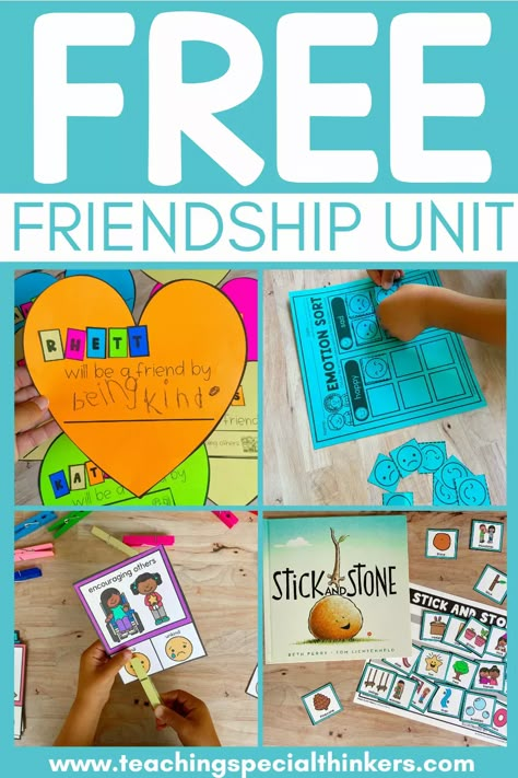 Friendship Theme Preschool, Friendship Activities Preschool, Teaching Friendship, Preschool Friendship, Importance Of Friendship, Friendship Crafts, Friendship Lessons, Friendship Theme, Friendship Activities