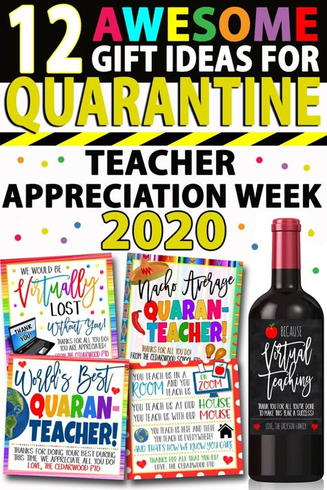 Showing love and appreciation to our beloved teachers this year is a little more challenging since they are all quarantined in their homes and we must all unfortunately stay apart.  We can still get creative though and shower them with the love and support they deserve during Teacher Appreciation Week 2020 with these clever and creative virtual teacher appreciation gift ideas!   1. Coffee Gift Tags    Teachers are doing a lot these days to try to educate their students from afar - and the ... Teacher Appreciation Week Poster, Busy Calendar, Teacher Appreciation Gift Ideas, Appreciation Gifts Diy, Teacher Appreciation Gifts Diy, Teacher Gift Tags, Teacher Appreciation Ideas, Appreciation Gift Ideas, Teachers Appreciation