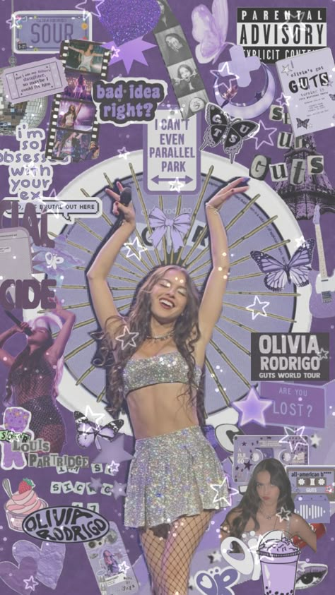 Olivia Rodrigo 💜 Olivia Rodrigo Aesthetic Photos, Cute Wallpapers Olivia Rodrigo, Cute Olivia Rodrigo Wallpapers, Olivia Rodrigo App Icons, Olivia Rodrigo Aesthetic Wallpaper Guts, Oliva Rodrigo Wallpapers, Olivia Rodrigo Collage Wallpaper, Aesthetic Olivia Rodrigo Wallpaper, Olivia Rodrigo Guts Tour Outfits