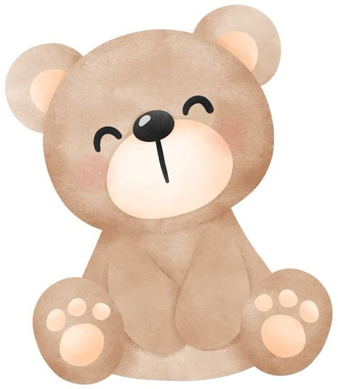 Teddy Bear Clipart Free, Cute Bear Clipart, Bear Png Icon, Small Baby Shower Ideas, Cute Bear Illustration, Teddy Bear Vector, Teddy Bear Watercolor, Teddy Bear Illustration, Bear Stencil