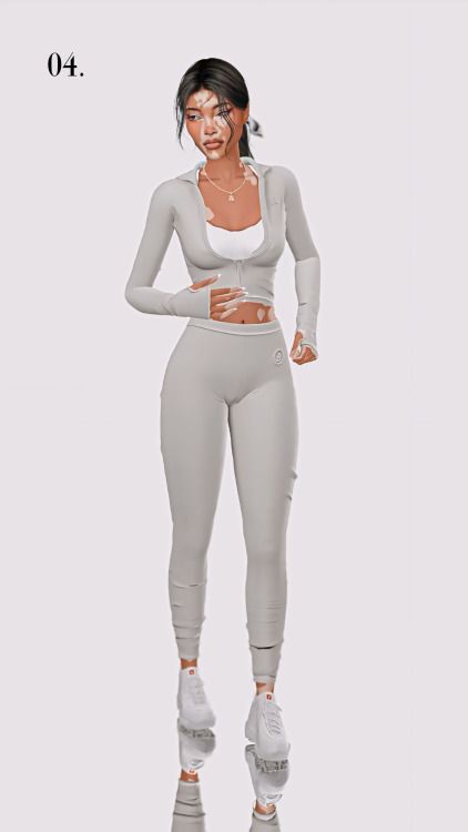 01. hat | hair | top | bottoms | socks | shoes 02. hair | bodysuit | watch | socks | shoes 03. headphones | hair | top | bottoms | socks | shoes 04. hair | hair accessory | sports bra | top + bot… Ts4 Clothes, Sims 4 Cheats, Sims 4 Cas Mods, Sims 4 Cc Shoes, Sims 4 Mods Cc, Free Sims 4, Sims 4 Body Mods, Sims 4 Game Mods, Clothes Cc