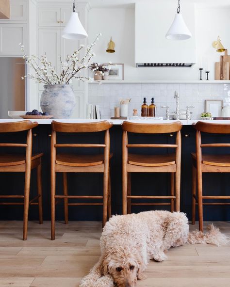 ✨ Swipe —> to see the stunning transformation of #ProjectMeadowbrook! ✨ The original kitchen was dark, closed off, and not quite fitting the needs of this bustling family of 6. We knew it needed to be a brighter, more open, and functional heart of the home. Our goal? To craft a space that’s both timeless and fresh. As you can see, we knocked down walls to create an airy, open-concept kitchen with a 12-foot island as the centerpiece. The elegant contrast of the @farrowandball colors selected... California Casual Kitchen, Plaster Range Hood, Modern Farmhouse Glam, Knock Down Wall, Inset Cabinetry, Casual Kitchen, Off White Kitchens, Farmhouse Vibes, Cle Tile