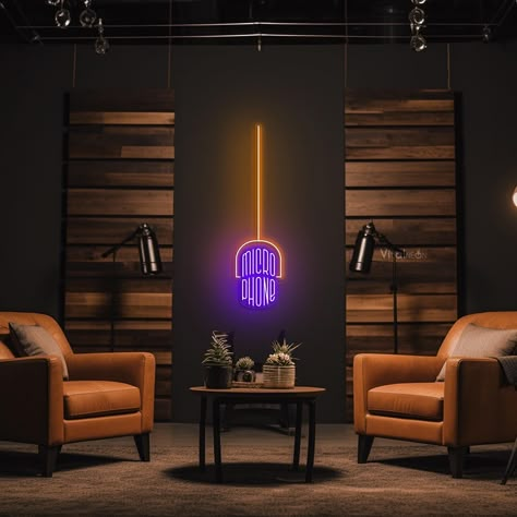 Light Up your recording studio or podcast space with our Microphone Neon Sign. Perfect for adding a touch of personality and professionalism, this LED Light is ideal for any Podcast & Recording Studio. Whether you're setting up a cool On Air Room Decor or looking for unique Radio Music Wall Art, this Record Studio Neon Sign makes a fantastic Gift Idea for music lovers and content creators alike. Purpose of Use: Upgrade your home decor Add style to parties Decorate business spaces Great gift for Black Wall Music Room, Home Office Recording Studio, Garage Recording Studio Ideas, Cute Podcast Studio, Home Studio Room Ideas, Home Radio Studio, Podcasts For Women Decor, Podcasts Decor, Radio Station Interior Design