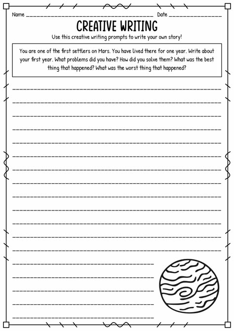 Writing Prompt Worksheets, Creative Writing For Class 3, Year 6 Worksheets Free Printable, Middle School Worksheets Free Printable, Writing Worksheets 4th Grade, 3rd Grade Creative Writing Worksheets, Writing Activities For 3rd Grade, 3rd Grade Ela Worksheets, 3rd Grade Writing Worksheets