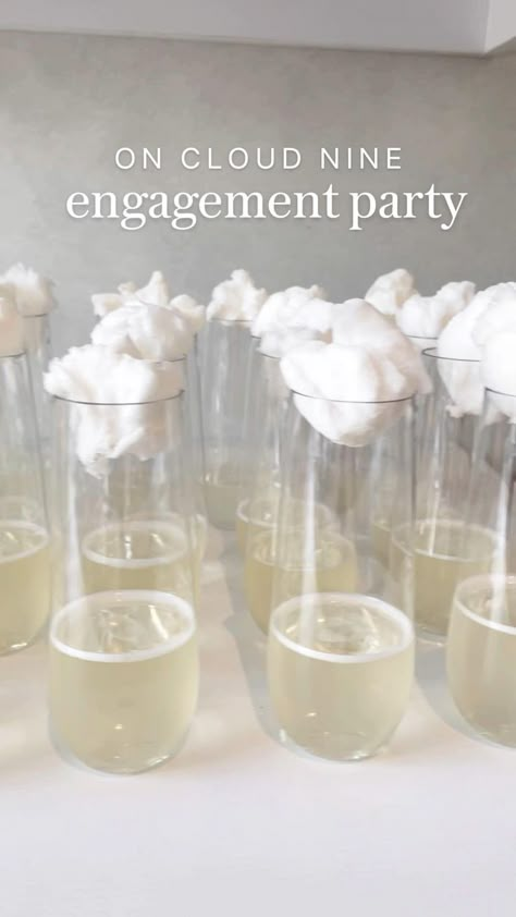 Cloud 9 Engagement, Cloud Nine Engagement Party, Engagement Party Diy, Engagement Party Themes, Engagement Party Planning, Bridal Shower Inspo, Engagement Dinner, Bachelorette Party Planning, Bridal Shower Inspiration