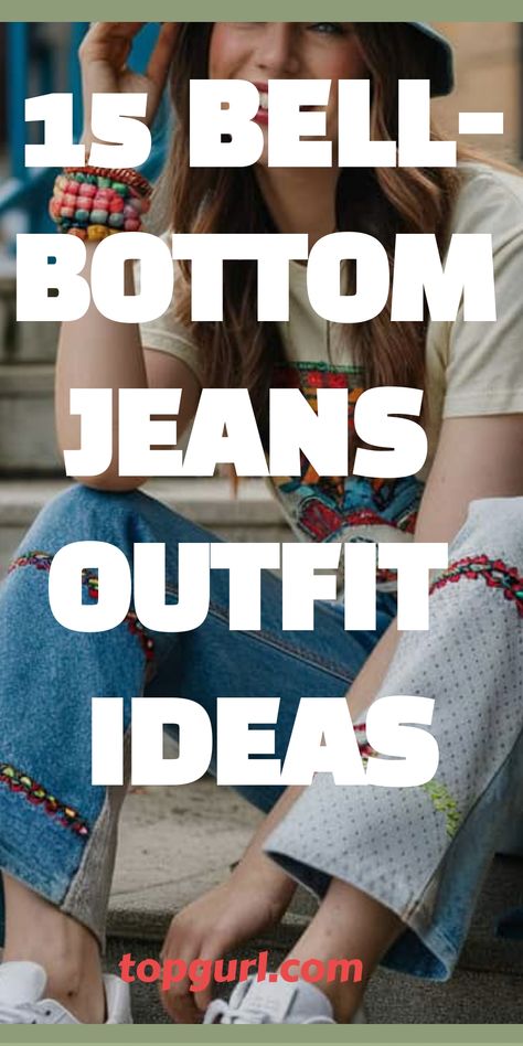 15 Bell-Bottom Jeans Outfit Ideas for Women to Rock That ’70s Style. Bell Bottom Jeans Outfit Midsize, How To Wear Bell Bottom Jeans Outfits, What Shoes To Wear With Bell Bottoms, Shoes To Wear With Bell Bottom Jeans, High Waisted Bell Bottom Jeans Outfits, How To Make Bell Bottom Jeans, How To Style Bell Bottoms Jeans, 70s Bell Bottoms Outfits, Bell Jeans Outfit