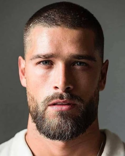 22 Best Buzz Cut Hairstyles for Men in 2021 Marine Haircut, Buzz Cut With Beard, Beard Trend, Short Hair With Beard, Stubble Beard, Buzz Cut Hairstyles, Mens Hairstyles With Beard, Beard Styles Short, Beard Haircut