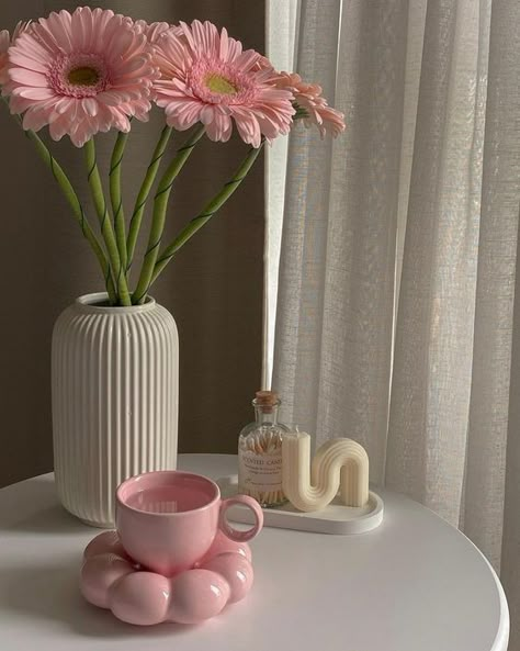 Cloud Mug, Flower Cup, Cerámica Ideas, Girly Room, Girly Aesthetic, Tea Latte, Room Makeover Inspiration, Room Aesthetic, Dream Bedroom