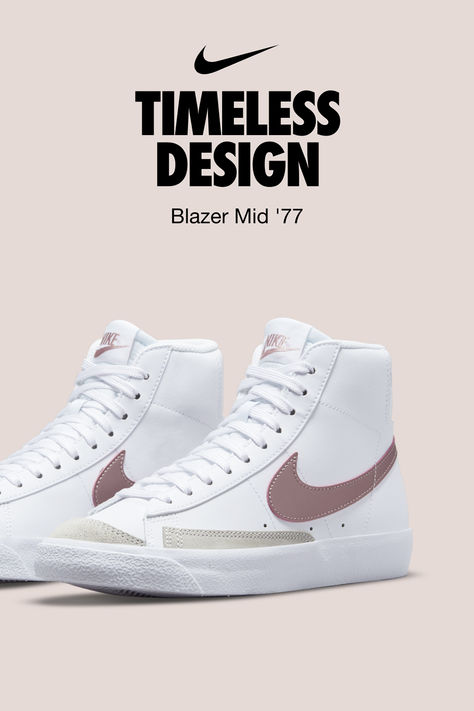 Channels the old-school look of Nike basketball with a vintage finish. Shop now on Nike.com. Preppy Shoes, All Nike Shoes, Nike Blazer Mid 77, Bad Behavior, Nike Blazer Mid, Cute Nike Shoes, Cute Sneakers, Shoe Inspo, Cute Preppy Outfits