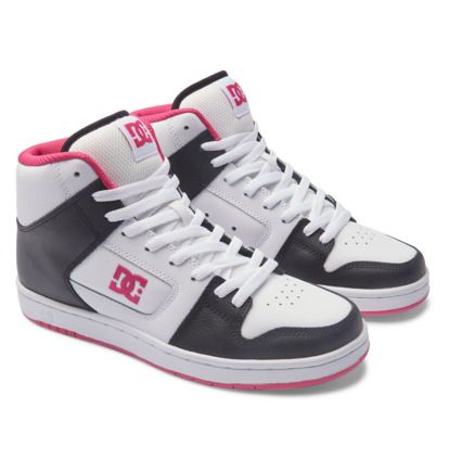 WOMEN'S MANTECA 4 HI HIGH-TOP SHOES Liner Socks, Dc Shoes, Iconic Women, Black White Pink, High Top Shoes, Black & White, Skate Shoes, The Collection, Black Shoes