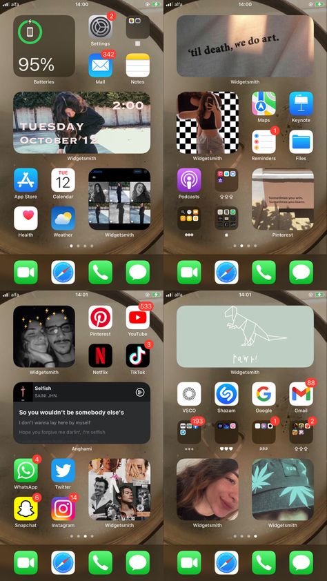 Widget Iphone Organization, Phone Organization Ideas Iphone, Iphone Set Up Ideas Homescreen Aesthetic, Iphone Organization Screens Aesthetic, Phone Set Up Homescreen, Iphone Layout Homescreen Ideas Aesthetic, Iphone Layout Homescreen Ideas Simple, Organisation Iphone Apps, Iphone Set Up Ideas Homescreen