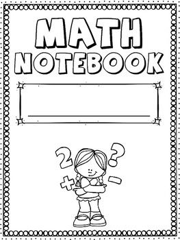 ~ Math Notebook Covers~1 boy and 1 girl. Use for your Math notebooks or place in the front of a math binder. -Blank space provided to place students name.-Could be cut out or taken down in size to fit smaller notebooks.-Easy to color for students if you likeHappy Teaching Term 1 Cover Page Ideas, Math Title Page Ideas, Maths Notebook Cover Ideas, Math Binder Cover, Math Notebook Cover, Science Notebook Cover, Math Binder, Math Drawing, Creative Math