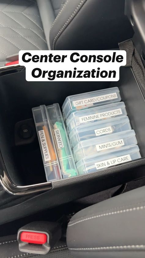 Center Console Organization -  #Center #Console #Organization Car Organization Center Console, Car Decor And Organization, Car Trunk Organization Diy, Car Organization For Moms, Charging Table Ideas, Living In Car Organization, Car Interior Organization Ideas, Diy Car Customization Ideas, Bandage Organization