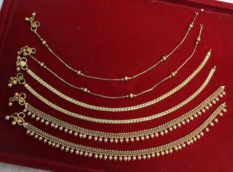 glamjewelryz - Etsy UK Anklets Gold, Cotton Dress Indian, Leg Jewelry, Silver Anklets Designs, Anklets Indian, Jewellery Traditional, Dope Jewelry Accessories, Gold Jewelry Designs, Anklet Designs