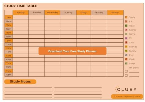 11 Free Study Plan Templates to Edit, Download, and Print Study Timetable Ideas, Studying Timetable, Study Planner Timetable, Revision Timetable Template, Study Plan Template, Timetable Planner, Revision Timetable, Study Planner Free, Study Time Table