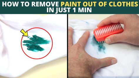 Here’s the true method for removing(acrylic, oil, latex or any other kind of ) paint stains from clothes. The method in the video is simply straightforward that will help you a lot in paint stain removal and the best thing in it is that you can do it easily at the house. So to know this true & tested method to get paint out of clothes, watch the video till end. And do like and share it with your friends. Because Sharing is caring. How To Remove Paint Stains From Clothes, Paint Off Clothes, Get Paint Out Of Clothes, Paint Out Of Clothes, Remove Acrylic Paint, Remove Acrylics, Stain On Clothes, Paint Stains, Gloss Paint