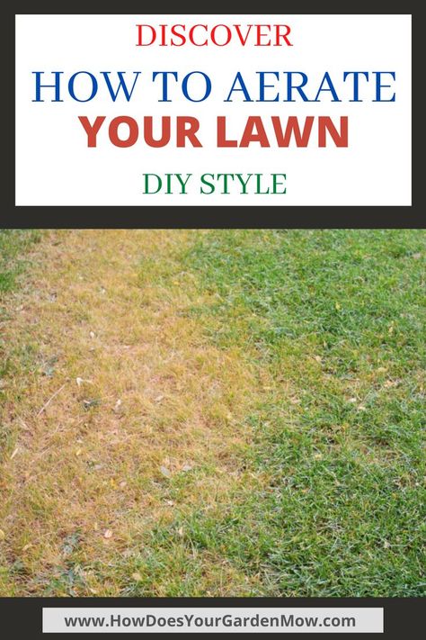 Aerator Diy Lawn, Diy Lawn Aerator, Aerate Lawn Diy, Grass Maintenance Lawn Care, How To Aerate Your Lawn Diy, Aerating Your Lawn, How To Fix Patchy Grass Lawn, Grass Care Tips Green Lawn, Lawn Renovation