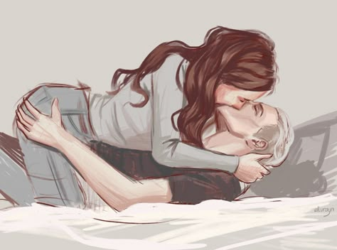 Dramione Spicy, Dramione Fan Art Cute, Dramione Fan Art Hot, Harry Potter Epilogue, Hermione X Draco, Attack Movie, Draco Y Hermione, Noora And William, Draco Fanart