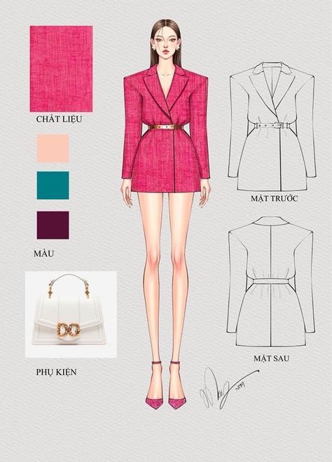 Fashion Design Sketches Tutorial, Flat Fashion Illustration, Fashion Flats Illustrations, Dress Flat Sketch, Flat Sketches Fashion, Fashion Illustration Portfolio, Fashion Flat Sketch, Fashion Illustration Poses, Fashion Dream Job