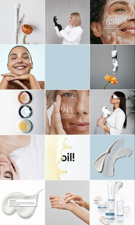 #Skin_Care_Brand_Instagram_Feed #Aesthetic_Medicine_Instagram_Feed #Medspa_Instagram_Feed #Skincare_Feed_Instagram Skin Care Brand Instagram Feed, Media Branding Design, Skincare Social Media, Instagram Campaigns, Instagram Branding Design, Skin Care Business, Skincare Branding, Skincare Products Photography, Social Media Branding Design