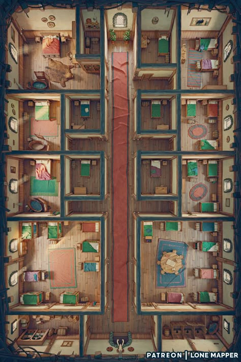 Dnd Location Inspiration, Tavern Floor Plan, Tavern Architecture, Dnd Office Map, D&d City Map, Tavern Layout, Dnd Tavern Map, Dnd Maps World, House Concept Art Interior