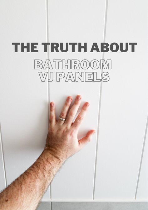 The Truth About VJ Panels In Bathrooms Vj Panelling Bathroom, Small Ensuite Ideas, Building A Bathroom, Modern Country Bathroom, Bathroom Tiles Combination, Bathroom Feature Wall, Terrazzo Bathroom, Bathroom Paneling, Tongue And Groove Panelling