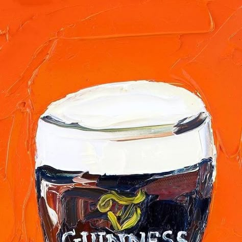 Guinness on Instagram: "Nothing quite like the art of a Guinness (fan) 🎨  📸: @alicestrakerart @mcfriendy @gemmaoneill" Guinness Painting, Guinness Aesthetic, Guinness Art, Drawing Sketches Tutorials, Paintings For Men, Holly Painting, Junior Cert Art, Guinness Poster, Art Wall Bedroom