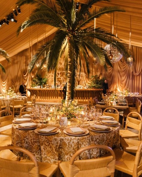 Bride @Austyn and event planner @mindyweiss created an ambiance that the bride describes as “1950’s Casablanca meets provincial France” for her dreamy dinner tent. The walls were draped in sunflower yellows, sages, and Courbet greens, and the table settings included wicker and earth tones. Meanwhile, David Johnson of @leafcutterstudio made two neon signs of the couple’s drawings. The emotional pinnacle of the night came when they played a projection of a speech by Austyn’s father, who could ... California Movie, Casablanca Wedding, Wedding Vogue, Mindy Weiss, Black Rock Desert, Wedding Vow Renewal, Immersive Art, Wedding Vow, Bride Wear